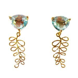 Blue Topaz Dangler Earrings